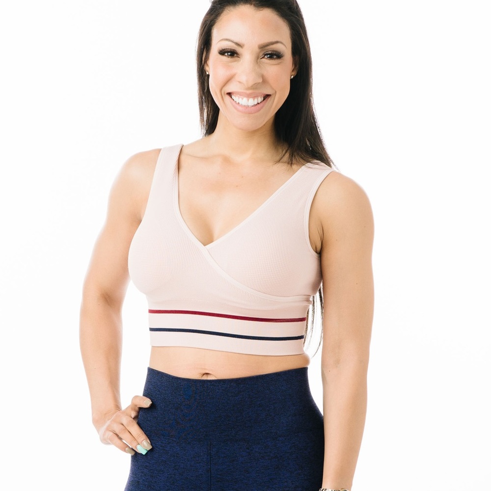 Zyia Blossom Waffle Stripe Bra